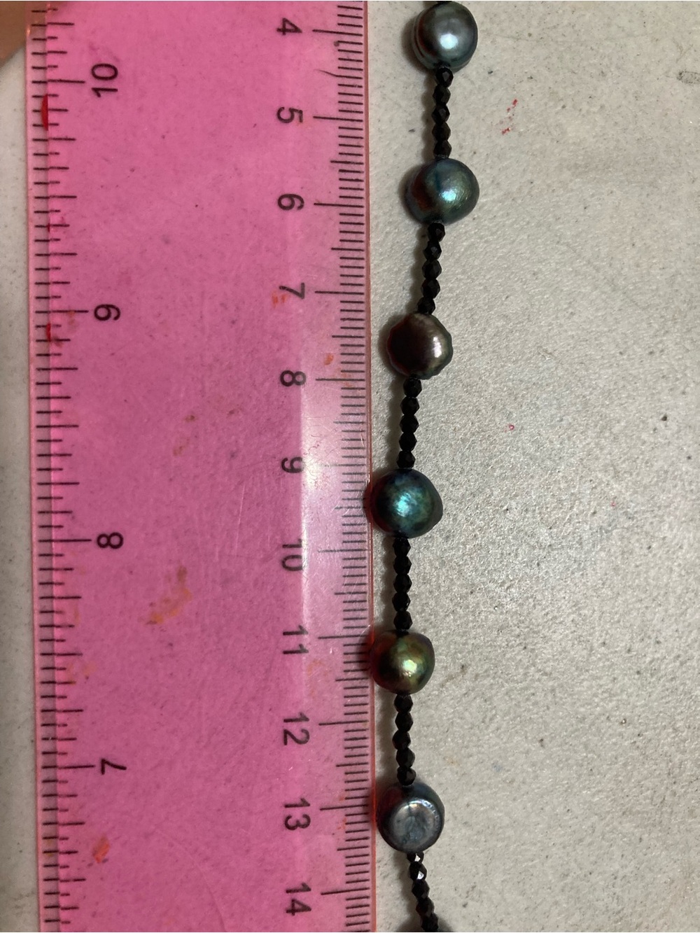 Genuine Black freshwater Pearl Bracelet with Silver Clasp - Picture 6 of 10
